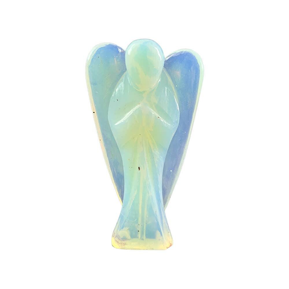 Opalite Angel Carving - Hope, Clarity, and Gentle Energy 7.5cm