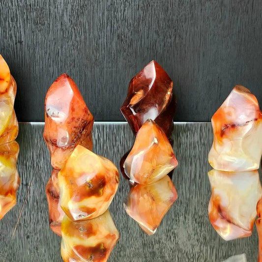 Carnelian Crystal Flame - Ignite Your Passion, Creativity, and Vitality 351-475g