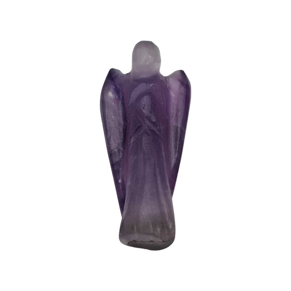 Small Amethyst Angel Crystal Carving - Serenity, Protection, and Spiritual Connection