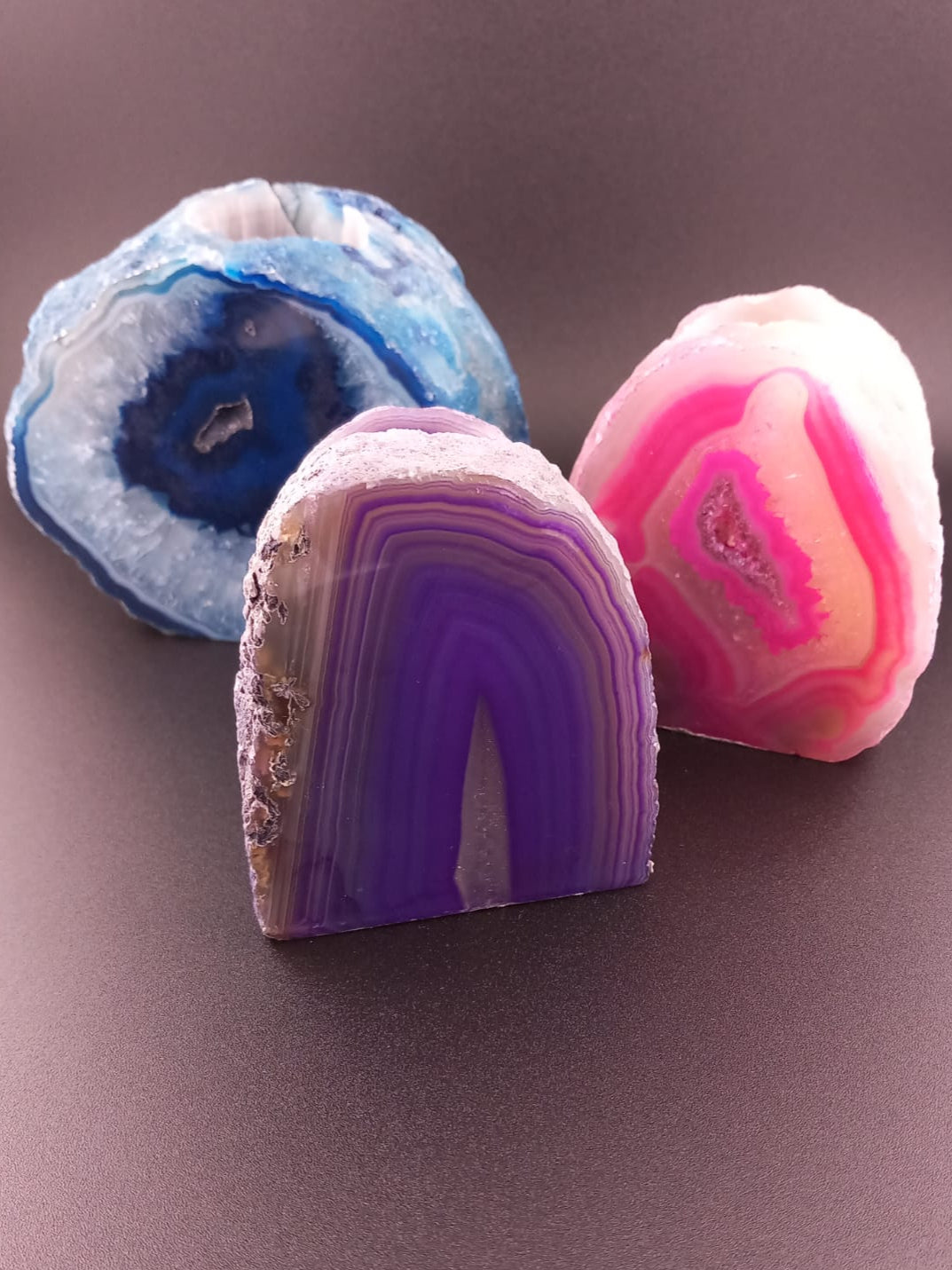 Pink Agate Tealight Candle Holder