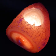 Pink Agate Tealight Candle Holder