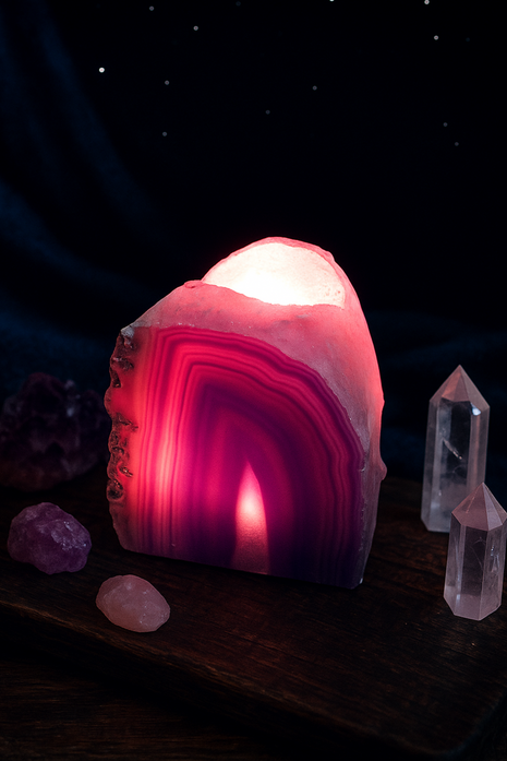 Purple Agate Tealight Candle Holder