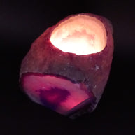 Purple Agate Tealight Candle Holder