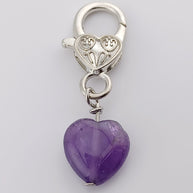 Amethyst Heart Crystal Pet Charm