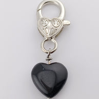 Black Obsidian Heart Crystal Pet Charm