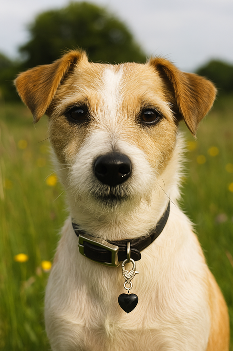 Black Obsidian Heart Crystal Pet Charm