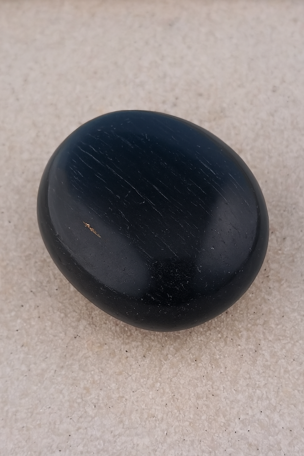 Black Tourmaline Crystal Palm Stone