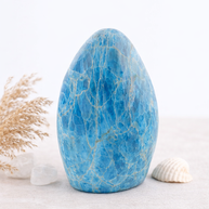 Blue Apatite Crystal Freeform 200-300g