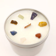 Natural Soy Wax Candle with Crystals