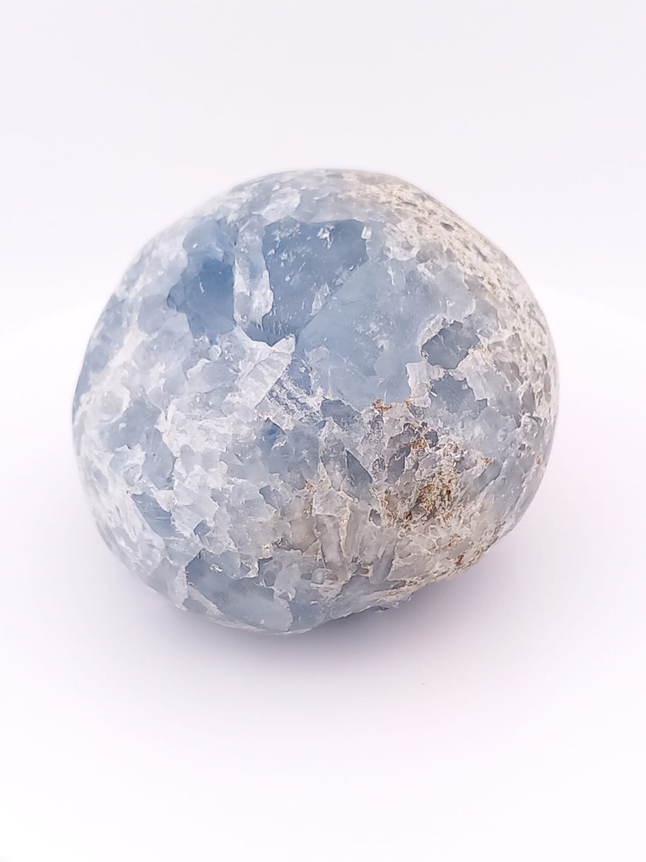Celestite Crystal Sphere with Clustered Core