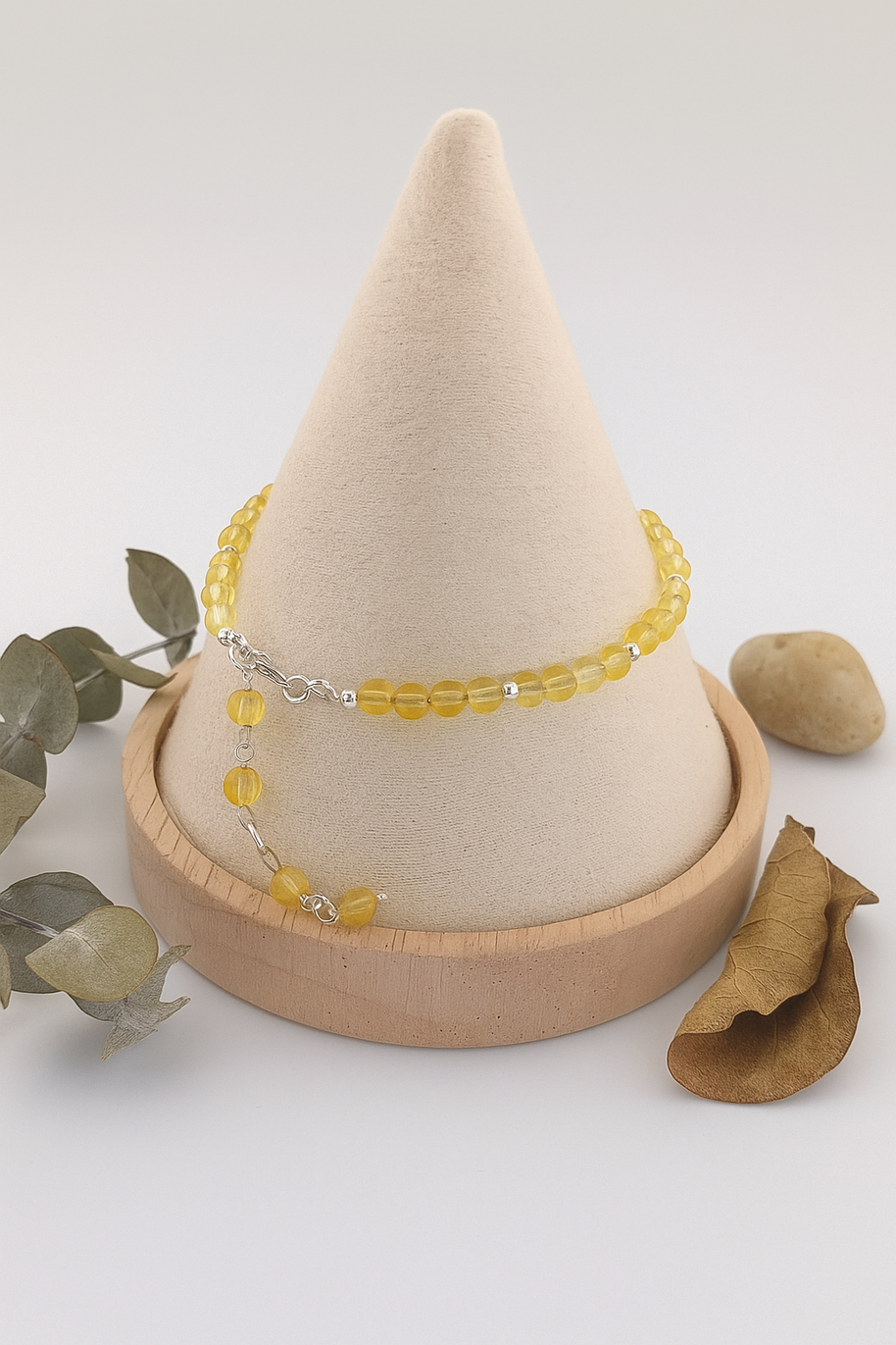 Citrine and Sterling Silver Cluster Bracelet