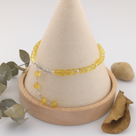 Citrine and Sterling Silver Cluster Bracelet