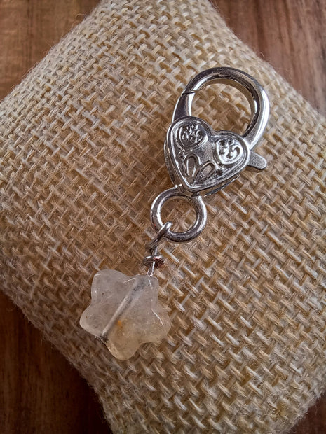 Citrine Star Crystal Pet Charm