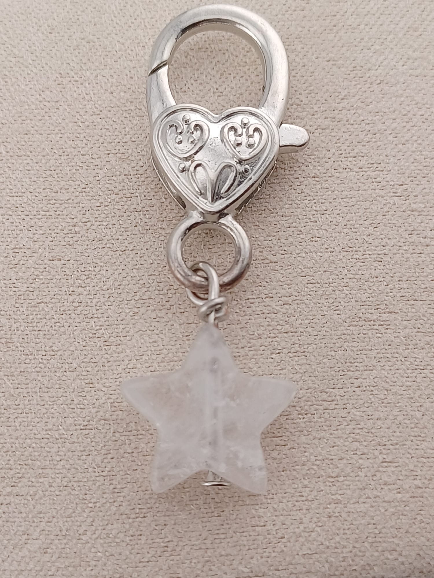 Clear Quartz Star Crystal Pet Charm