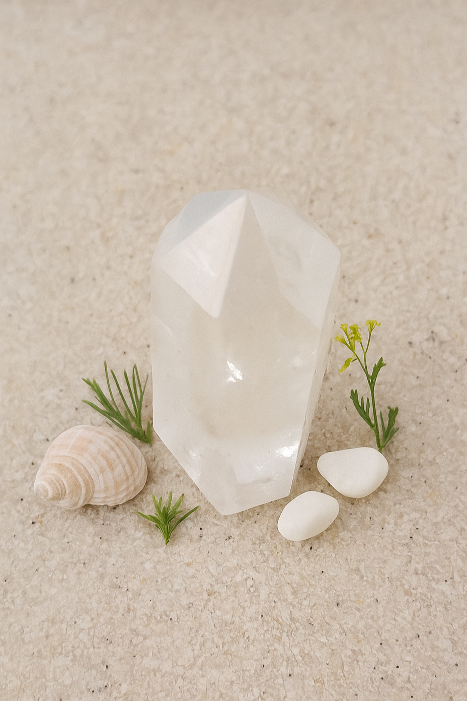 Mini Polished Clear Quartz Crystal Tower