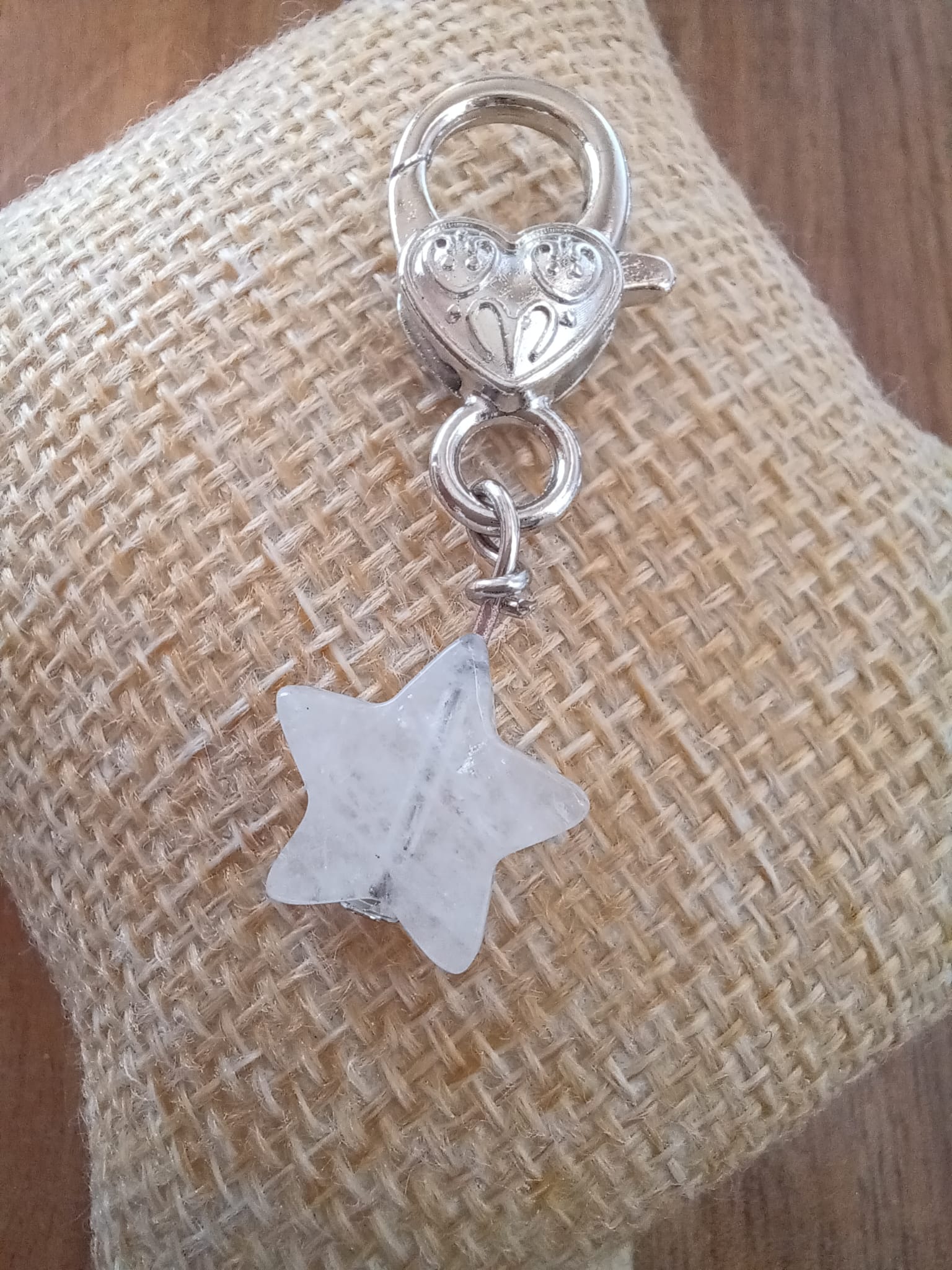 Clear Quartz Star Crystal Pet Charm