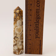 Small Polished Flower Agate Crystal Tower