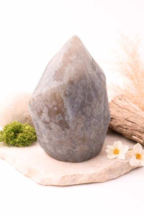 Flower Agate Crystal Flame 550-650g
