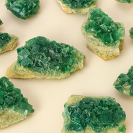 Green Fluorite Crystal Clusters