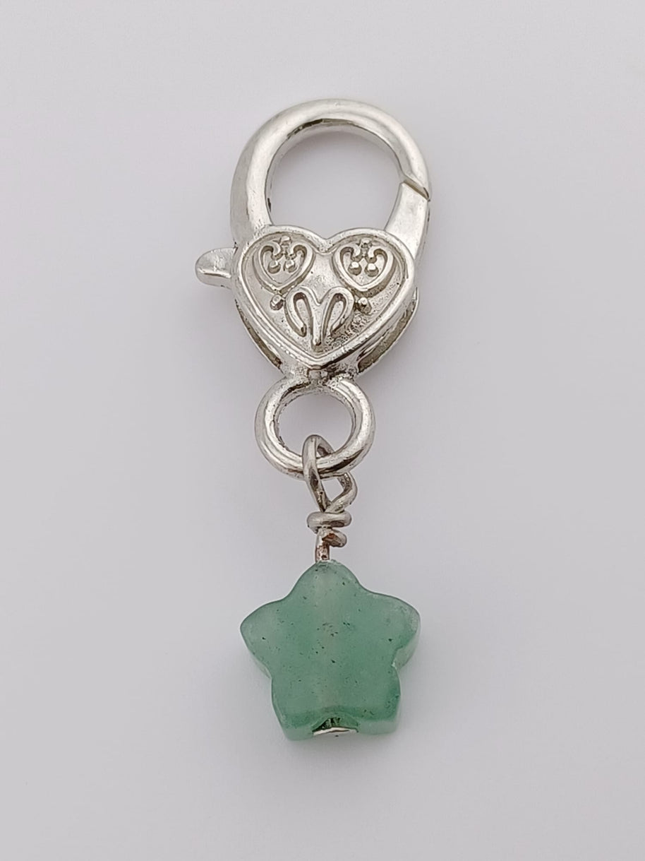 Green Aventurine Star Crystal Pet Charm