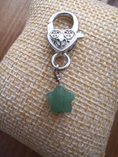 Green Aventurine Star Crystal Pet Charm