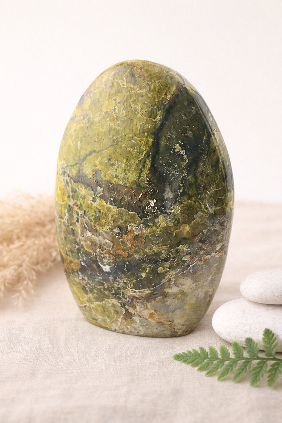 Green Opal Crystal Freeform 300-400g
