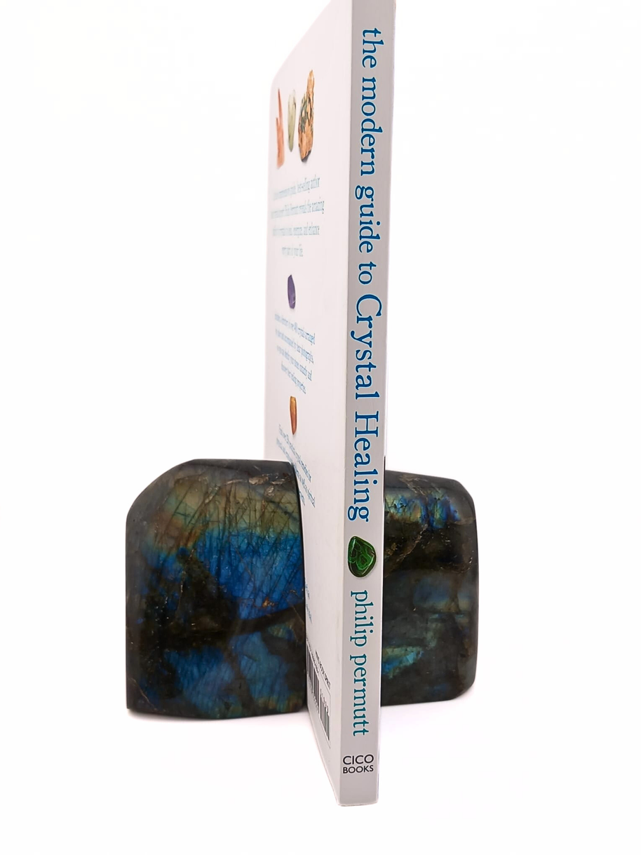 Labradorite Crystal Bookends