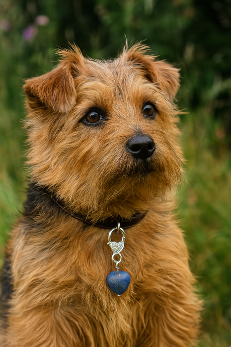 Lapis Lazuli Heart Crystal Pet Charm