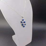 Sterling Silver Lapis Lazuli Pendant Necklace – 18” Trace Chain