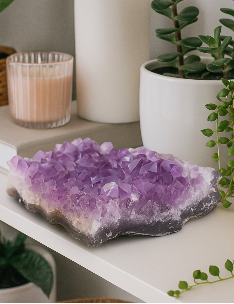 Raw Amethyst Crystal Geode Clusters