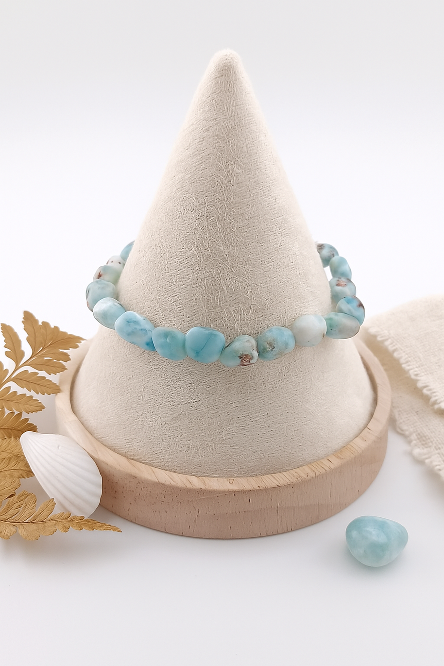 Larimar Chip Stretch Bracelet