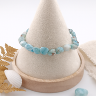 Larimar Chip Stretch Bracelet