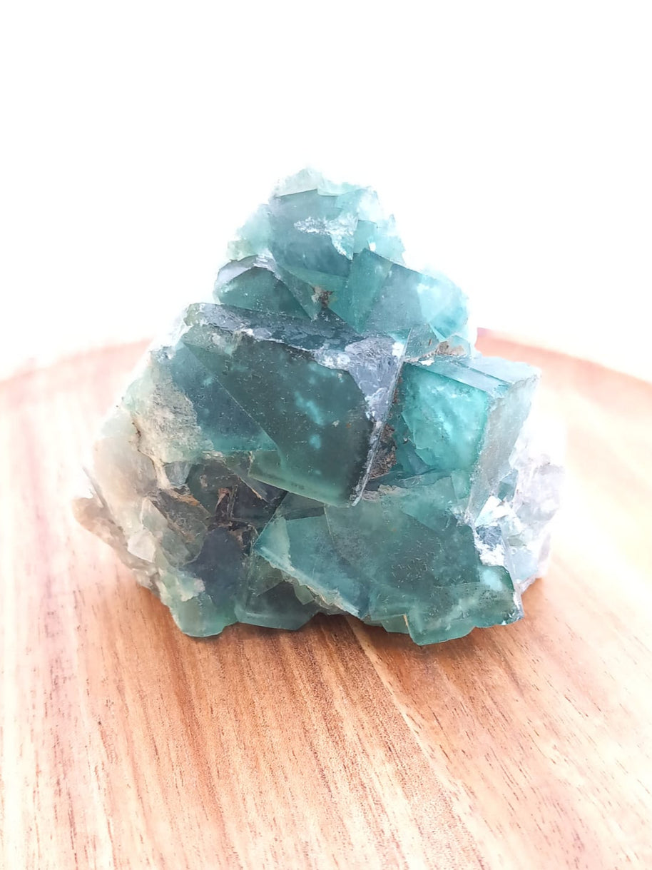Green Fluorite Crystal Clusters