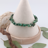 Natural Emerald Chip Stretch Bracelet