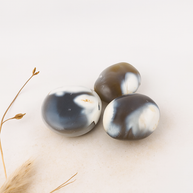 Orca Agate Crystal Palm Stone