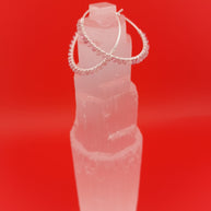 Sterling Silver Faceted Pink Tourmaline Hoop Earrings