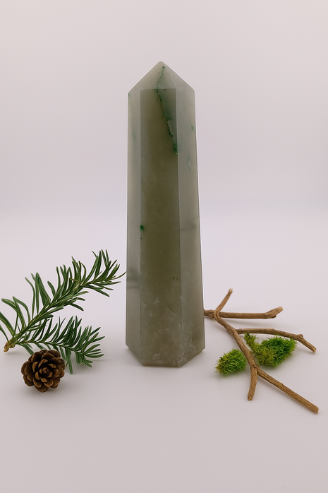 Small Polished Green Aventurine Crystal Tower
