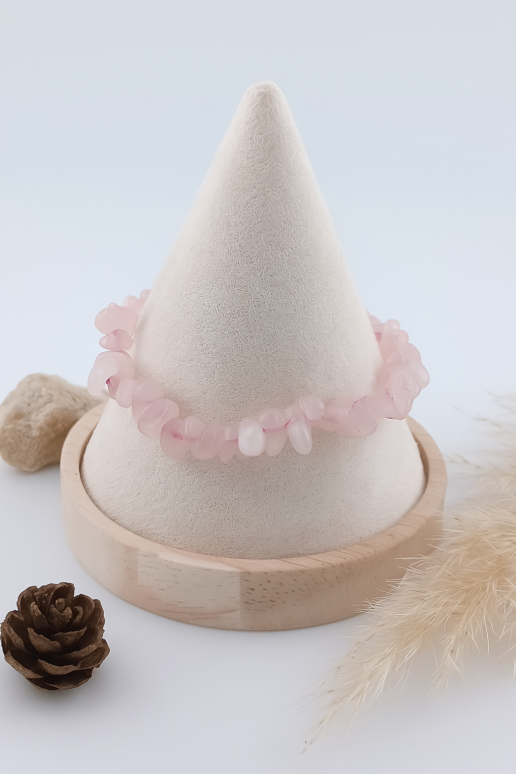 Rose Quartz Chip Stretch Bracelet