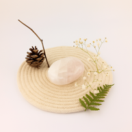 Rose Quartz Crystal Palm Stone