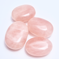 Rose Quartz Crystal Palm Stone