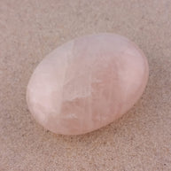 Rose Quartz Crystal Palm Stone