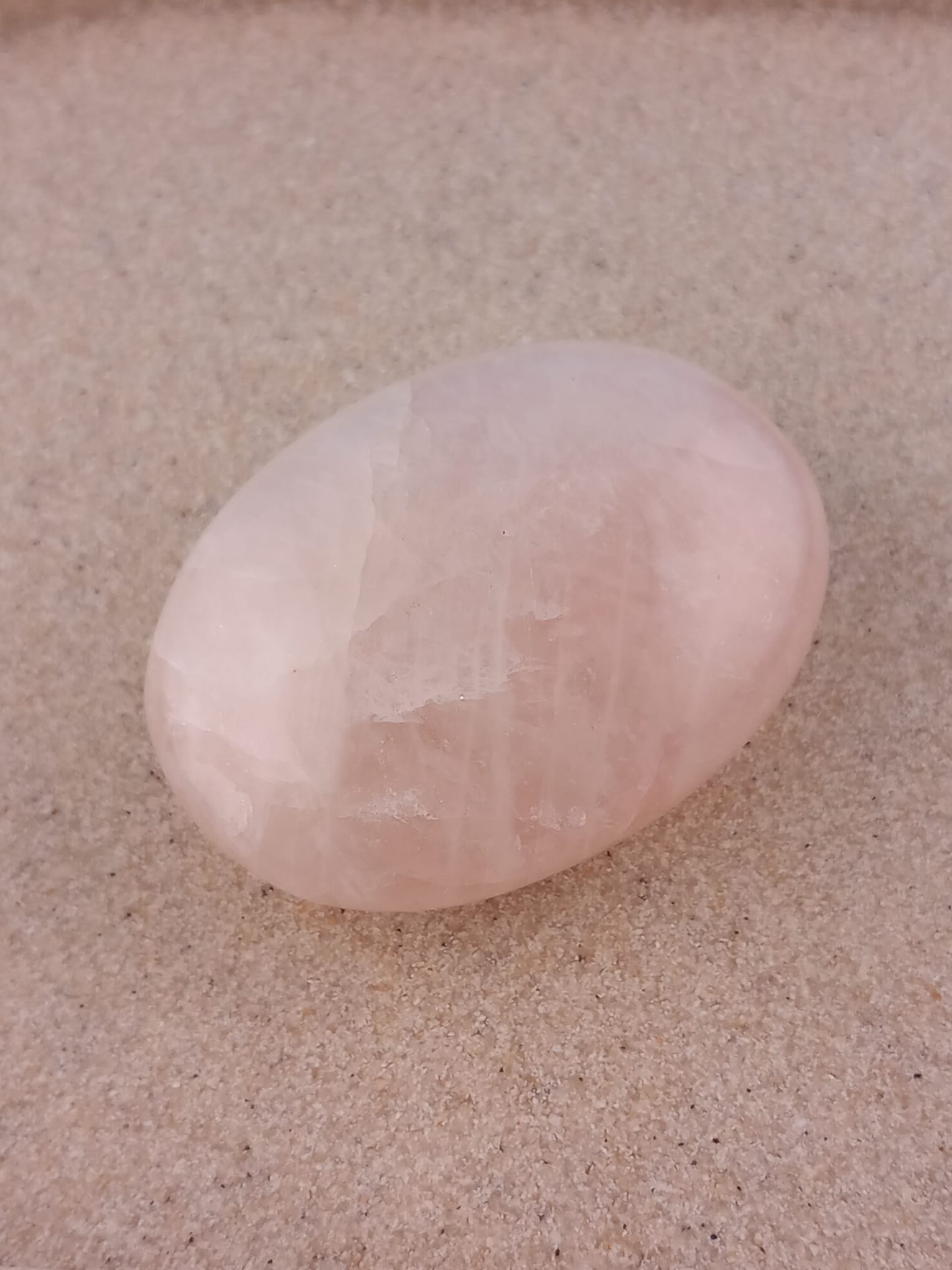 Rose Quartz Crystal Palm Stone
