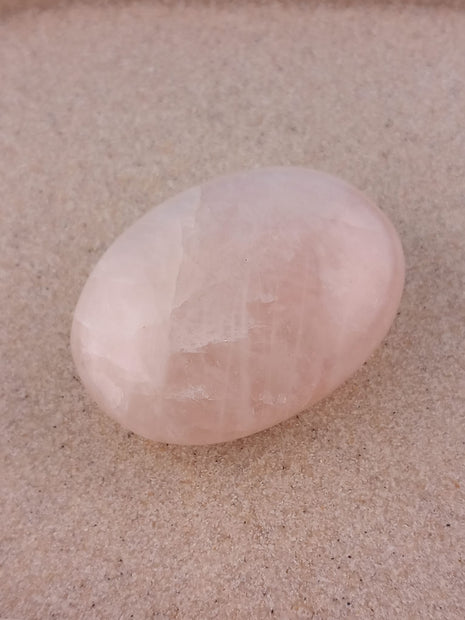 Rose Quartz Crystal Palm Stone