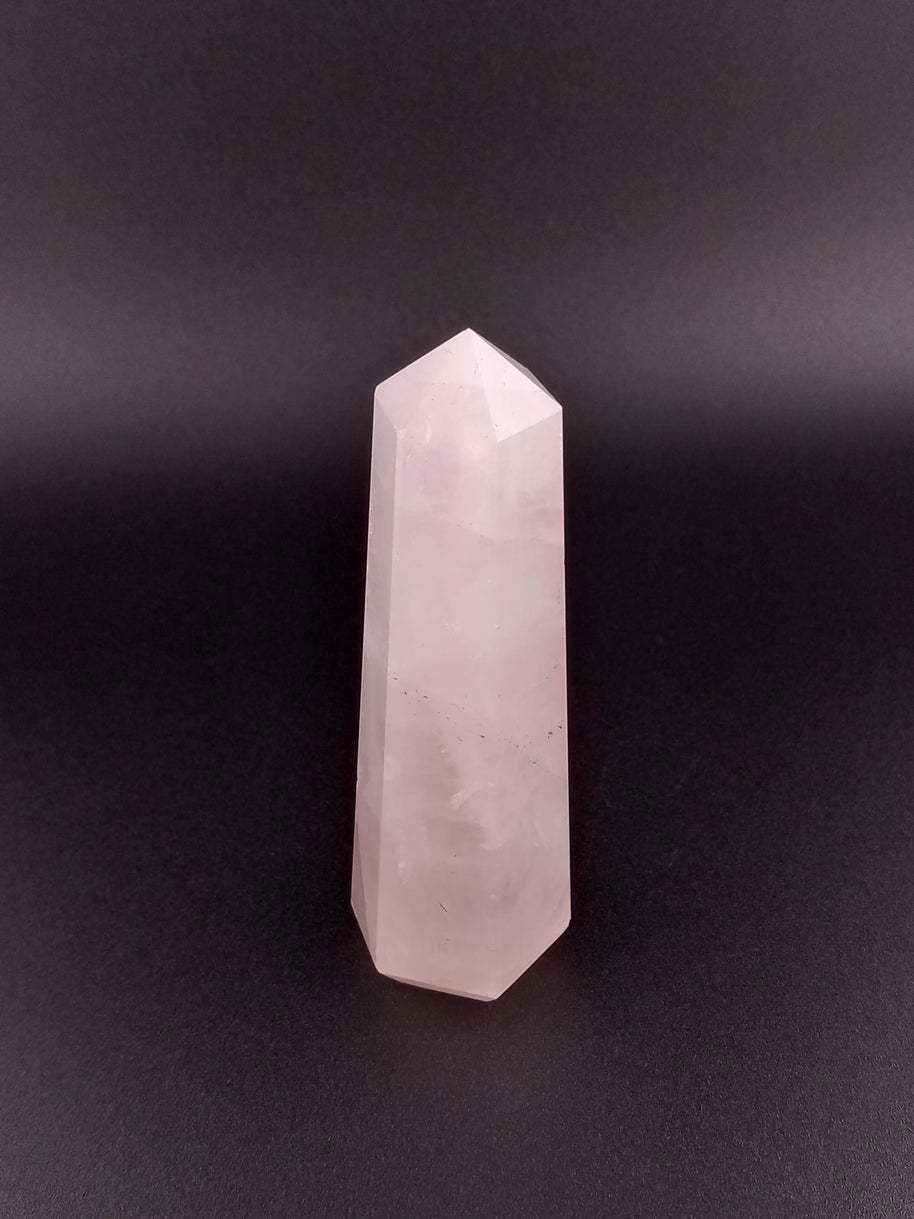 Small Polished Rose Quartz Crystal Tower