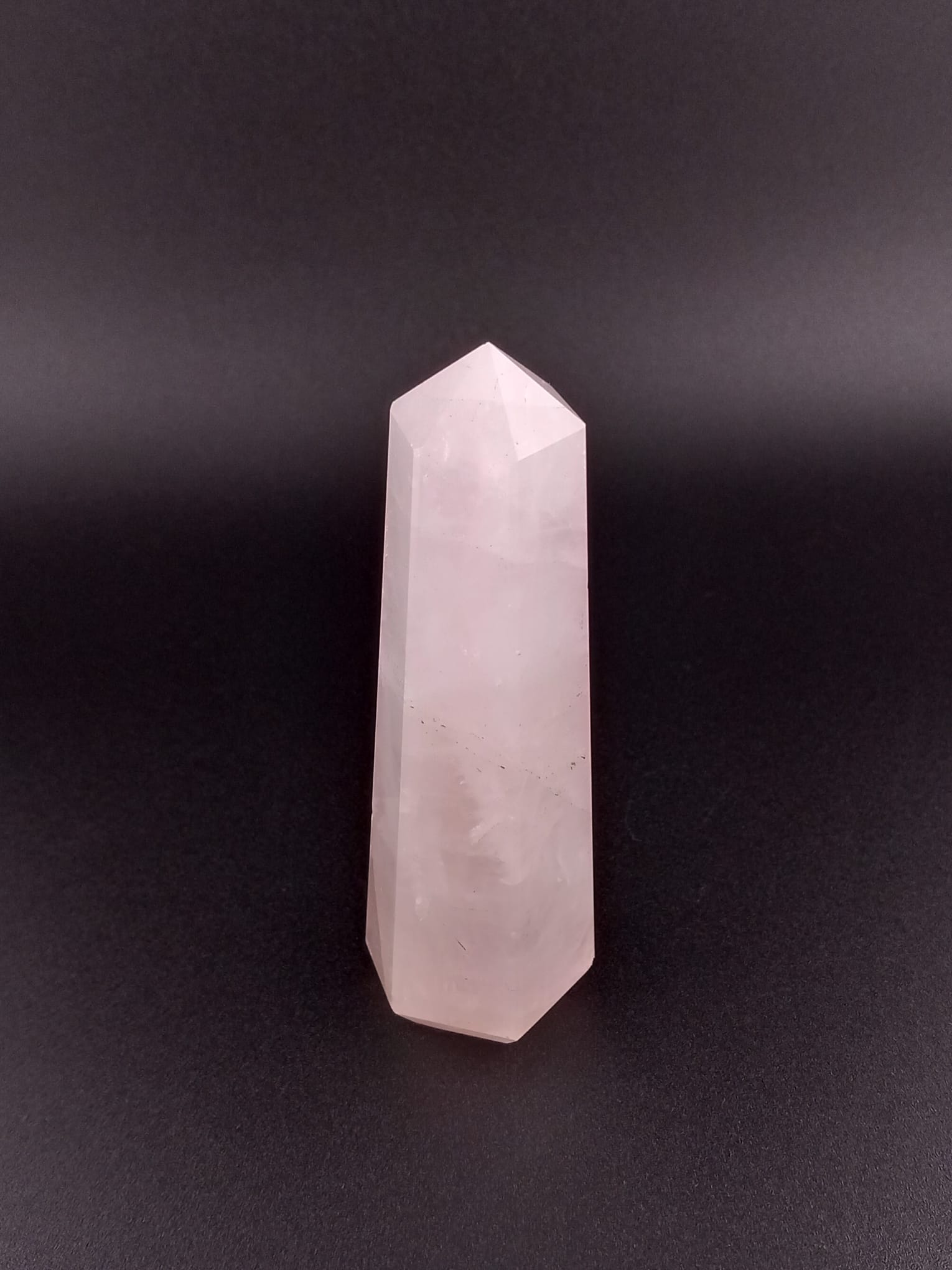 Small Polished Rose Quartz Crystal Tower