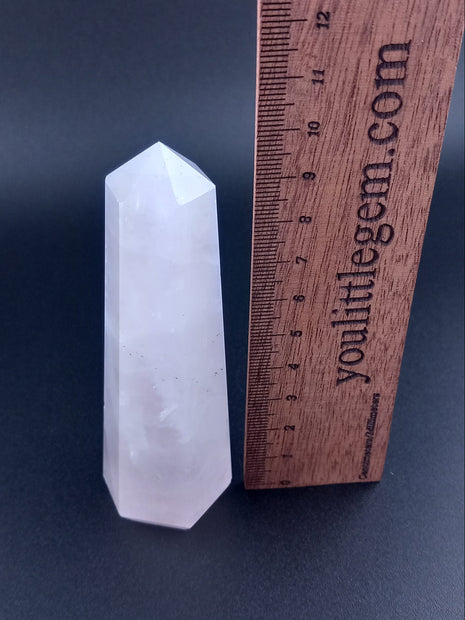 Small Polished Rose Quartz Crystal Tower