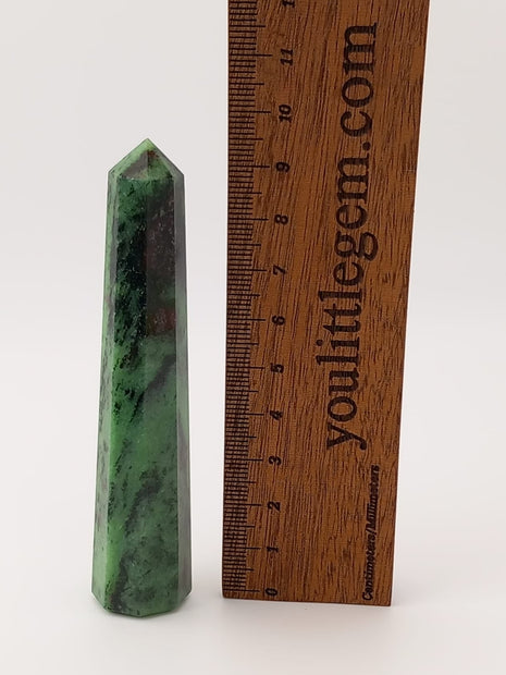 Small Polished Ruby Zoisite Crystal Tower