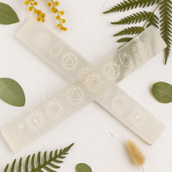 Engraved Selenite Crystal Charging Bar