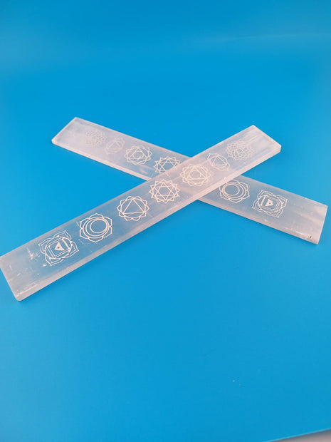 Engraved Selenite Crystal Charging Bar