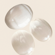 Selenite Crystal Palm Stone